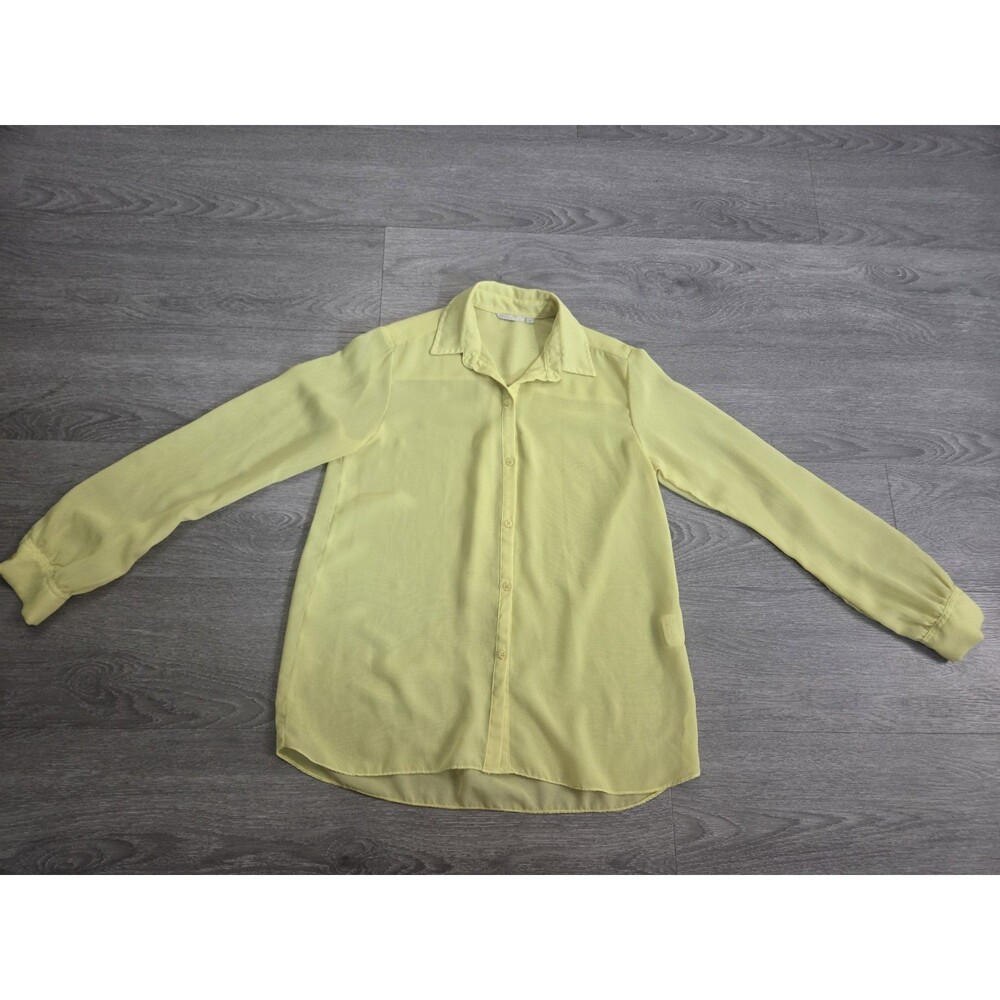 Siberian Women Yello Blouse  Size PP 100% Silk Stylish Top
